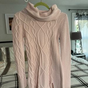 Blush Pea In The Pod Long Pink Sweater Tunic Dress